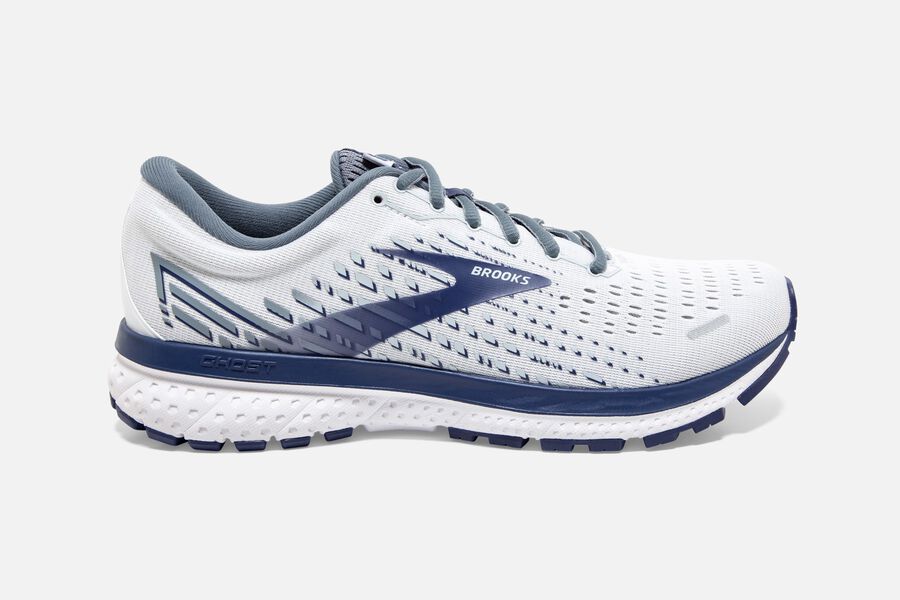 Brooks Ghost 13 Road Loopschoenen Heren - Wit/Blauw - 351760NZI